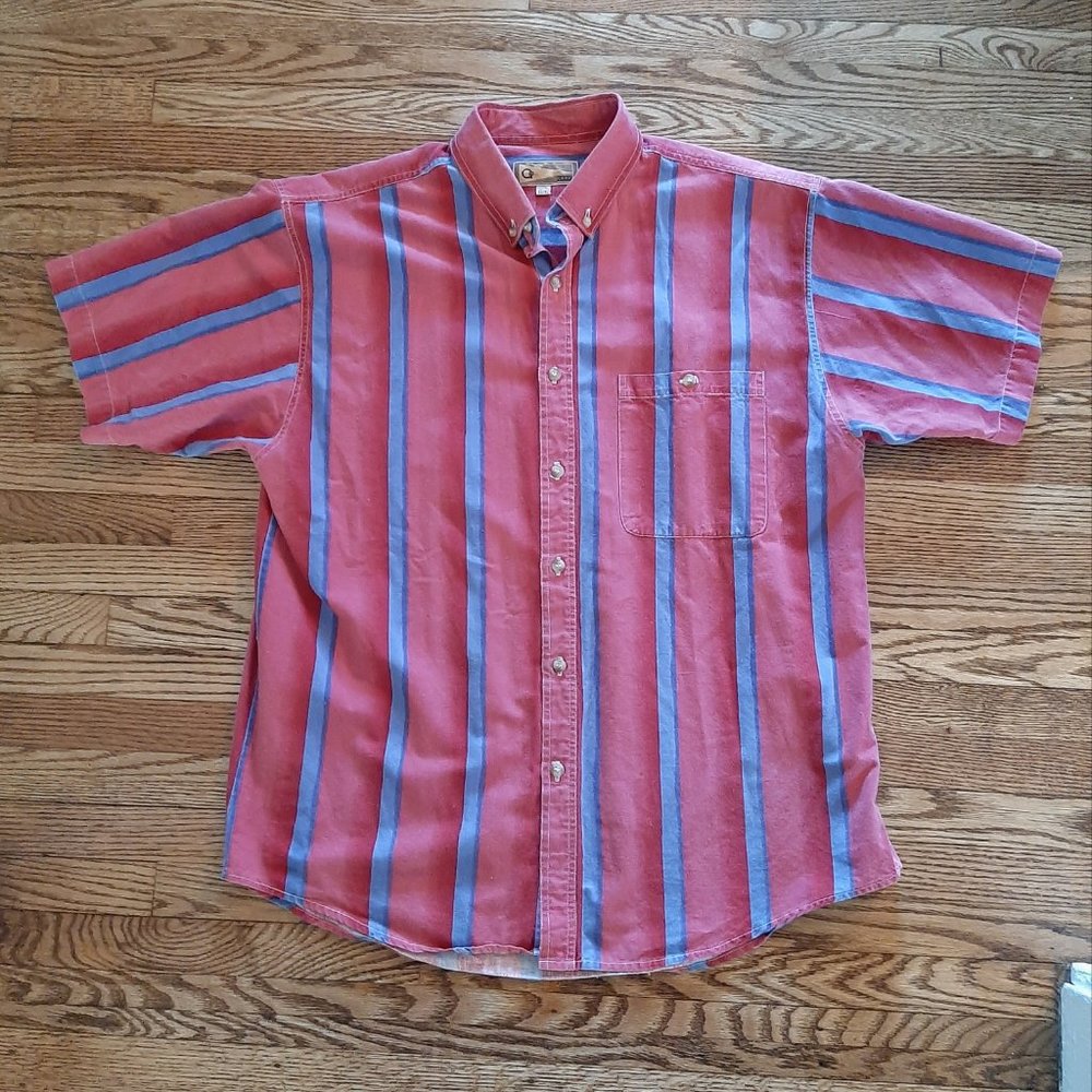 80s Stripped Buttonup Tee